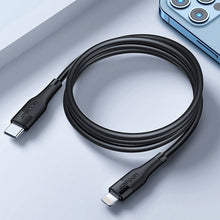 Заредете изображение във визуализатора на галерията – Joyroom fast charging USB - Lightning cable Power Delivery 2,4 A 20 W 1,2 m black (S-1224M3) - TopMag
