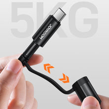 Заредете изображение във визуализатора на галерията – Joyroom 4in1 multifunction fast charging cable USB Type C / USB - USB Type C / Lithtning Quick Charge Power Delivery 3 A 60 W 1,2 m black (S-1230G3) - TopMag
