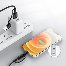 Заредете изображение във визуализатора на галерията – Joyroom 4in1 multifunction fast charging cable USB Type C / USB - USB Type C / Lithtning Quick Charge Power Delivery 3 A 60 W 1,8 m black (S-1830G3) - TopMag
