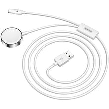 Заредете изображение във визуализатора на галерията – Joyroom 2in1 wirelee Qi charger for Apple Watch / USB - Lightning cable 1,5 m white (S-IW002S) - TopMag
