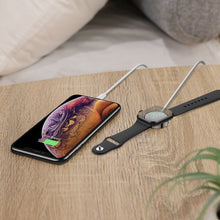 Заредете изображение във визуализатора на галерията – Joyroom 2in1 wirelee Qi charger for Apple Watch / USB - Lightning cable 1,5 m white (S-IW002S) - TopMag
