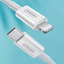 Заредете изображение във визуализатора на галерията – Joyroom fast charging USB Type C - Lightning cable (MFI certificate) Power Delivery 3 A 1,2 m white (S-M420) - TopMag
