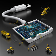 Заредете изображение във визуализатора на галерията – Joyroom Lightning - 2x Lightning headphone adapter audio and charging white (S-Y104) - TopMag
