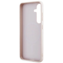Заредете изображение във визуализатора на галерията – Guess 4G Collection Leather Metal Logo MagSafe Case for Samsung Galaxy S24 - Pink
