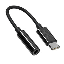 Заредете изображение във визуализатора на галерията – Joyroom headphone adapter 3.5mm mini jack (female) - USB Type C (male) black (SH-C1) - TopMag
