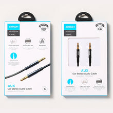Заредете изображение във визуализатора на галерията – Joyroom stereo audio AUX cable 3,5 mm mini jack 1 m dark blue (SY-10A1) - TopMag
