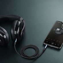 Заредете изображение във визуализатора на галерията – Joyroom stereo audio AUX cable 3,5 mm mini jack 1 m dark blue (SY-10A1) - TopMag
