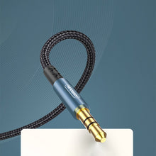 Заредете изображение във визуализатора на галерията – Joyroom stereo audio AUX cable 3,5 mm mini jack 1,5 m black (SY-15A1) - TopMag
