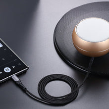 Заредете изображение във визуализатора на галерията – Joyroom AUX stereo audio cable 3.5 mm mini jack - USB Type C for tablet phone 2 m black (SY-A03) - TopMag
