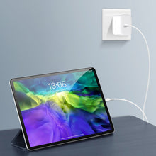 Заредете изображение във визуализатора на галерията – Dux Ducis C60 fast wall charger USB Type C Power Delivery 20W + cable USB Type C - Lightning 1m white - TopMag
