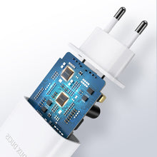 Заредете изображение във визуализатора на галерията – Dux Ducis C60 fast wall charger USB Type C Power Delivery 20W + cable USB Type C - Lightning 1m white - TopMag
