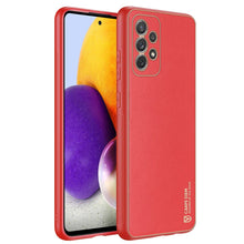 Заредете изображение във визуализатора на галерията – Dux Ducis Yolo elegant case made of soft TPU and PU leather for Samsung Galaxy A72 4G red - TopMag
