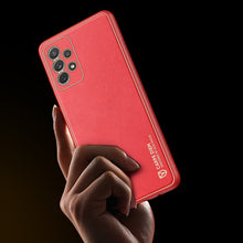 Заредете изображение във визуализатора на галерията – Dux Ducis Yolo elegant case made of soft TPU and PU leather for Samsung Galaxy A72 4G red - TopMag

