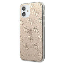 Заредете изображение във визуализатора на галерията – Guess GUHCP12SPCU4GLGO iPhone 12 mini 5,4" złoty/gold hard case 4G Glitter - TopMag

