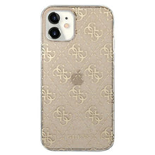Заредете изображение във визуализатора на галерията – Guess GUHCP12SPCU4GLGO iPhone 12 mini 5,4" złoty/gold hard case 4G Glitter - TopMag
