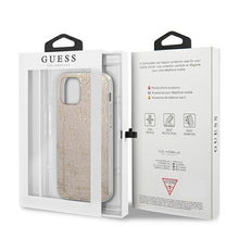 Заредете изображение във визуализатора на галерията – Guess GUHCP12SPCU4GLGO iPhone 12 mini 5,4" złoty/gold hard case 4G Glitter - TopMag
