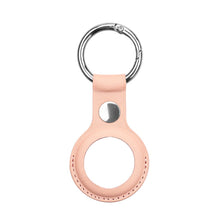 Заредете изображение във визуализатора на галерията – PU leather key ring keychain case for Apple AirTag pink - TopMag
