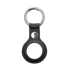 Заредете изображение във визуализатора на галерията – PU leather key ring keychain case for Apple AirTag black - TopMag
