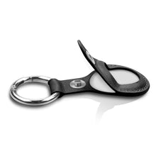 Заредете изображение във визуализатора на галерията – PU leather key ring keychain case for Apple AirTag black - TopMag
