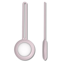 Заредете изображение във визуализатора на галерията – Silicone flexible cover keychain loop case for Apple AirTag pink - TopMag
