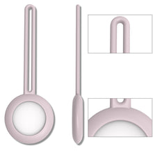 Заредете изображение във визуализатора на галерията – Silicone flexible cover keychain loop case for Apple AirTag pink - TopMag
