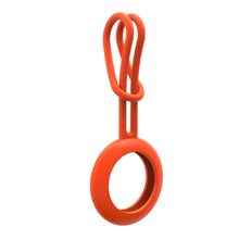 Заредете изображение във визуализатора на галерията – Silicone flexible cover keychain loop case for Apple AirTag orange - TopMag
