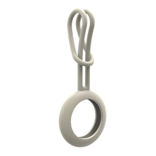 Заредете изображение във визуализатора на галерията – Silicone flexible cover keychain loop case for Apple AirTag gray - TopMag
