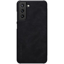 Заредете изображение във визуализатора на галерията – Nillkin Qin original leather case cover for Samsung Galaxy S21 FE black - TopMag
