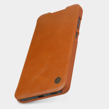 Заредете изображение във визуализатора на галерията – Nillkin Qin original leather case cover for Samsung Galaxy S21 FE brown - TopMag
