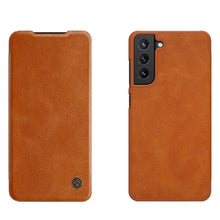 Заредете изображение във визуализатора на галерията – Nillkin Qin original leather case cover for Samsung Galaxy S21 FE brown - TopMag
