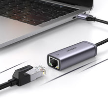 Заредете изображение във визуализатора на галерията – Ugreen external network adapter RJ45 - USB 3.2 Gen 1 (1000 Mbps / 1 Gbps) Gigabit Ethernet gray (CM483 40321) - TopMag
