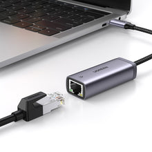 Заредете изображение във визуализатора на галерията – Ugreen external USB Type C network adapter - RJ45 1Gbps (1000Mbps) gray (40322 CM483) - TopMag
