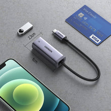 Заредете изображение във визуализатора на галерията – Ugreen external USB Type C network adapter - RJ45 1Gbps (1000Mbps) gray (40322 CM483) - TopMag
