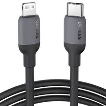 Заредете изображение във визуализатора на галерията – Ugreen fast charging cable USB Type C - Lightning (MFI certified) chip C94 Power Delivery 1m black (US387 20304) - TopMag
