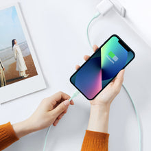 Заредете изображение във визуализатора на галерията – Ugreen fast charging cable USB Type C - Lightning (MFI certified) chip C94 Power Delivery 1m green (US387 20308) - TopMag
