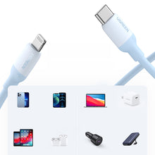 Заредете изображение във визуализатора на галерията – Ugreen fast charging cable USB Type C - Lightning (MFI certified) chip C94 Power Delivery 1m blue (US387 20313) - TopMag

