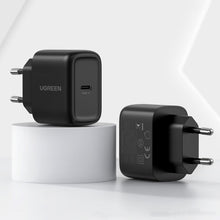 Заредете изображение във визуализатора на галерията – Ugreen USB Type C charger 25W Power Delivery + USB Type C cable 2m black (50581) - TopMag
