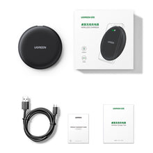 Заредете изображение във визуализатора на галерията – Ugreen Qi wireless charger 15W black (80537) - TopMag
