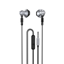 Заредете изображение във визуализатора на галерията – Dudao Metal Wired Earbuds 3.5mm Mini Jack Gray (X2C-Gray) - TopMag
