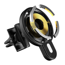 Заредете изображение във визуализатора на галерията – Dudao Magnetic Car Holder Inductive Qi Charger 15W (MagSafe Compatible) Black (F13) - TopMag
