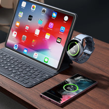 Заредете изображение във визуализатора на галерията – Joyroom JR-WQS01 Samsung Galaxy USB-C 4in1 charging station foldable - black

