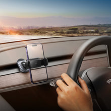 Заредете изображение във визуализатора на галерията – Electric car holder with solar panel for Tesla Model 3 / Y Baseus T-Space - black
