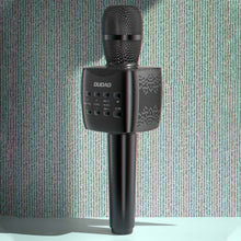 Заредете изображение във визуализатора на галерията – Dudao Wireless Karaoke Microphone Bluetooth 5.0 Black (Y16S) - TopMag
