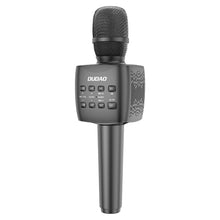Заредете изображение във визуализатора на галерията – Dudao Wireless Karaoke Microphone Bluetooth 5.0 Black (Y16S) - TopMag
