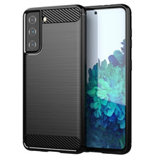 Заредете изображение във визуализатора на галерията – Carbon Case Flexible Cover Sleeve for Samsung Galaxy S21 FE black - TopMag
