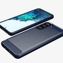 Заредете изображение във визуализатора на галерията – Carbon Case Flexible Cover Sleeve for Samsung Galaxy S21 FE black - TopMag
