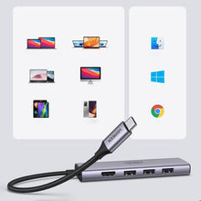 Заредете изображение във визуализатора на галерията – Ugreen multi-functional HUB USB Type C - 3x USB 3.2 Gen 1 / HDMI 4K 60Hz / SD and TF card reader gray (60383 CM511) - TopMag
