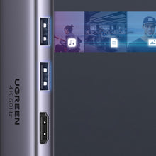 Заредете изображение във визуализатора на галерията – Ugreen multi-functional HUB USB Type C - 2x USB 3.2 Gen 1 / HDMI 4K 60Hz / SD and TF card reader / USB Type C PD 100W gray (60384 CM511) - TopMag
