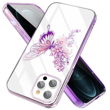 Заредете изображение във визуализатора на галерията – Kingxbar Butterfly Series shiny case decorated with original Swarovski crystals iPhone 12 Pro Max pink - TopMag

