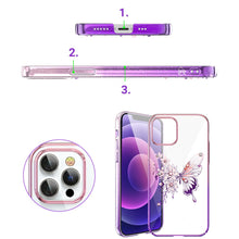 Заредете изображение във визуализатора на галерията – Kingxbar Butterfly Series shiny case decorated with original Swarovski crystals iPhone 12 Pro Max pink - TopMag
